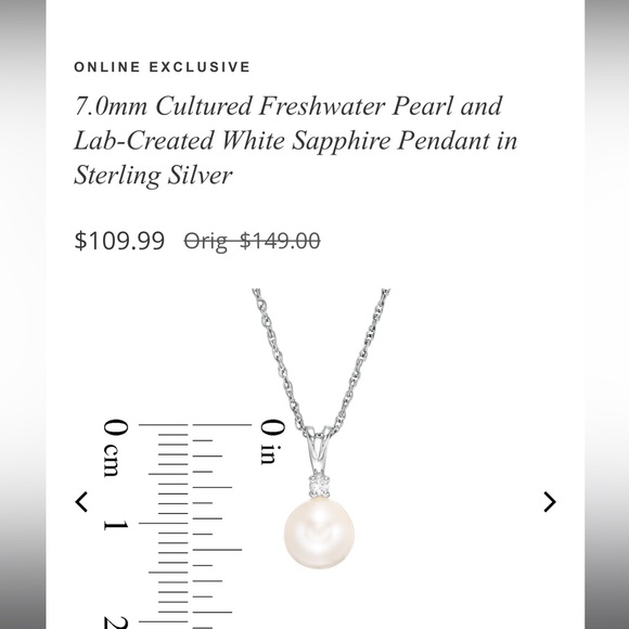 Gordon Jewelers pearl diamond pendent and earrings - Picture 2 of 4